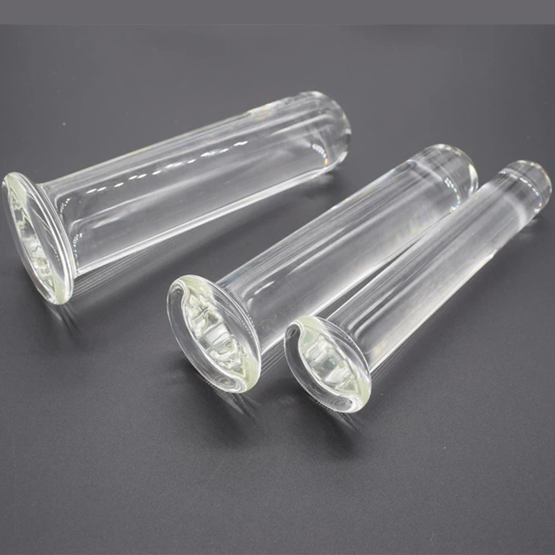 Длинный стеклянный фаллоимитатор Анальная пробка секс-игрушки ровная