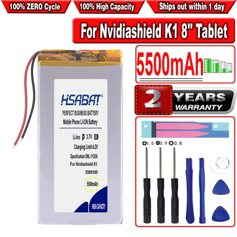 Аккумулятор HSABAT 5500 мАч для планшетного ПК Nvidia Shield K1 8 дюймов | Электроника
