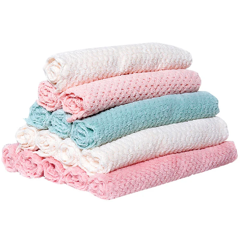 

Thickened Double-sided Dishcloth Household Oil-free Dishcloth Kitchen Super Absorbent Cleaning Table Towel