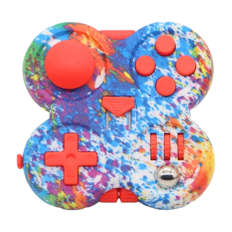 

N7ME 1Pc Plastic Colorful Sensory Fidget Pad Therapy Toy Push Bubble with Soft Button