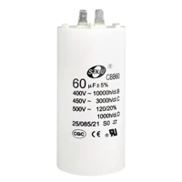 uxcell cbb60 run capacitor 60uf 450v ac double insert 5060hz cylinder 94x49mm white for air compressor water pump motor