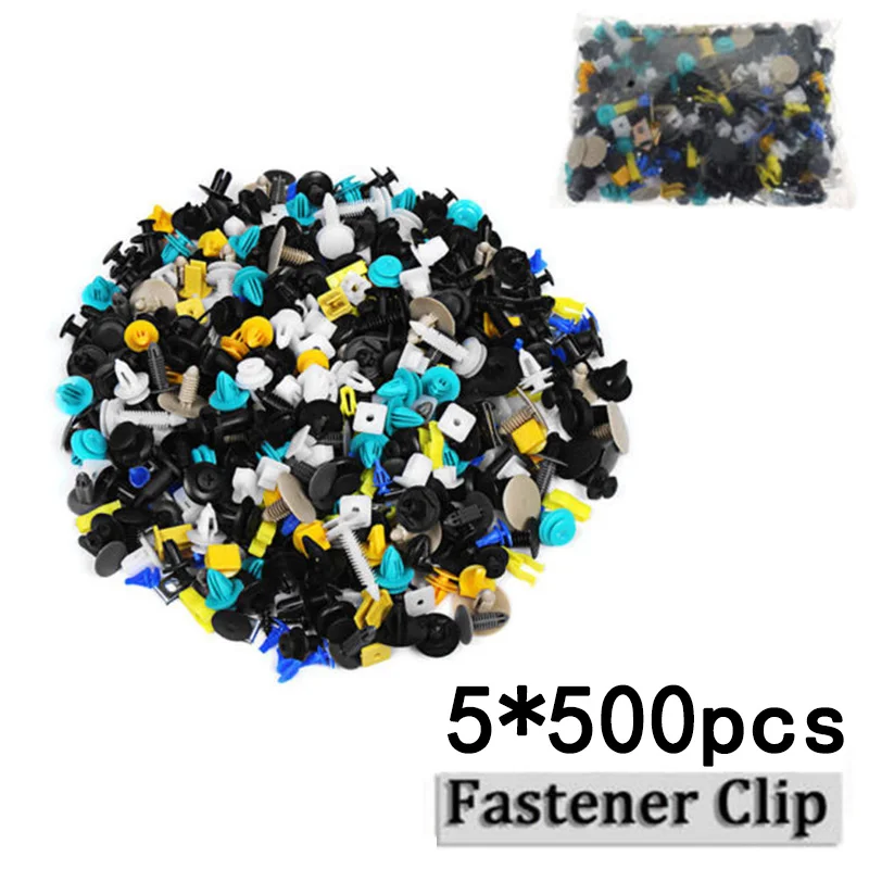 

Planes Fastener Clips 2500Pcs Accessory Auto Fender Trim Plastic Black