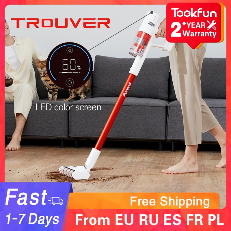 Портативный пылесос TROUVER Power 11 для дома и автомобиля беспроводная щетка с