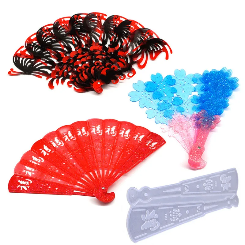 Веер закладки силиконовая форма кристальная эпоксидная смола DIY ремесло