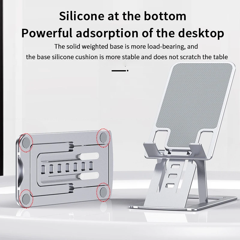 tablet pc desktop stand live broadcast portable aluminum alloy folding lazy phone stand stability multi device compatibility free global shipping