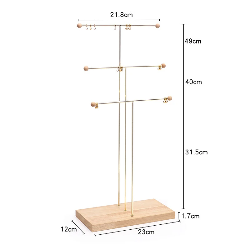 Металлические 3 уровня Настольный браслетов ожерелий украшений ожерелье