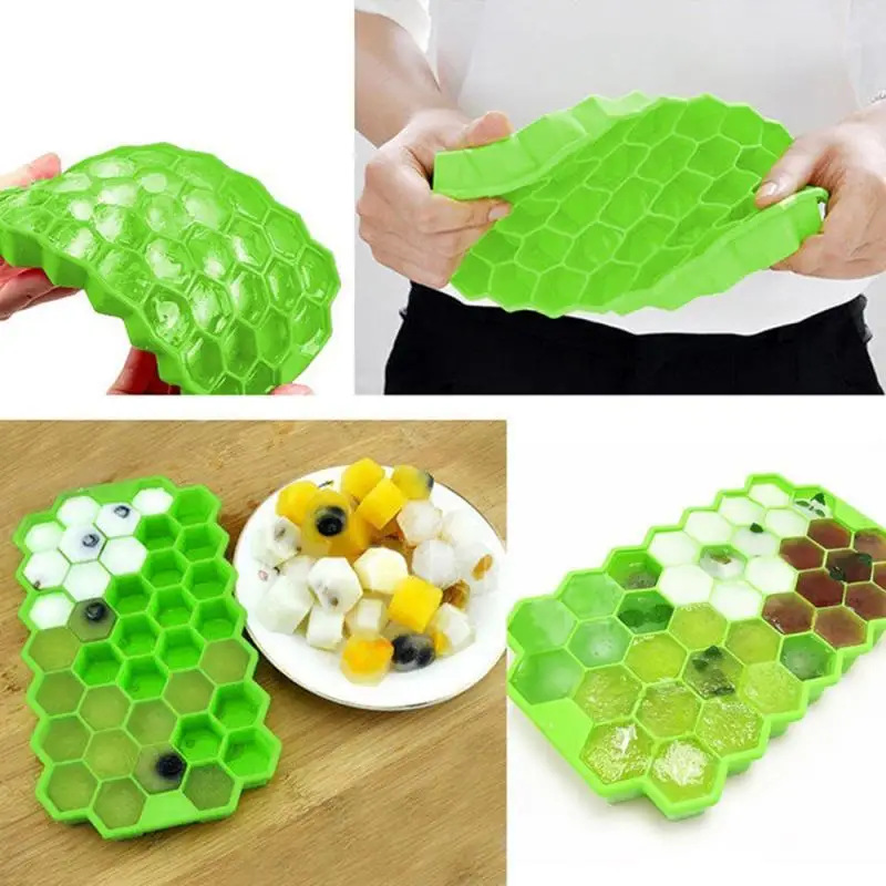 

New Ice Tray 37 Grids Honeycomb Silicone Mold Fruit Ice Maker DIY Creative Small Ice Mold Drinks Tools Kitchen Accessories