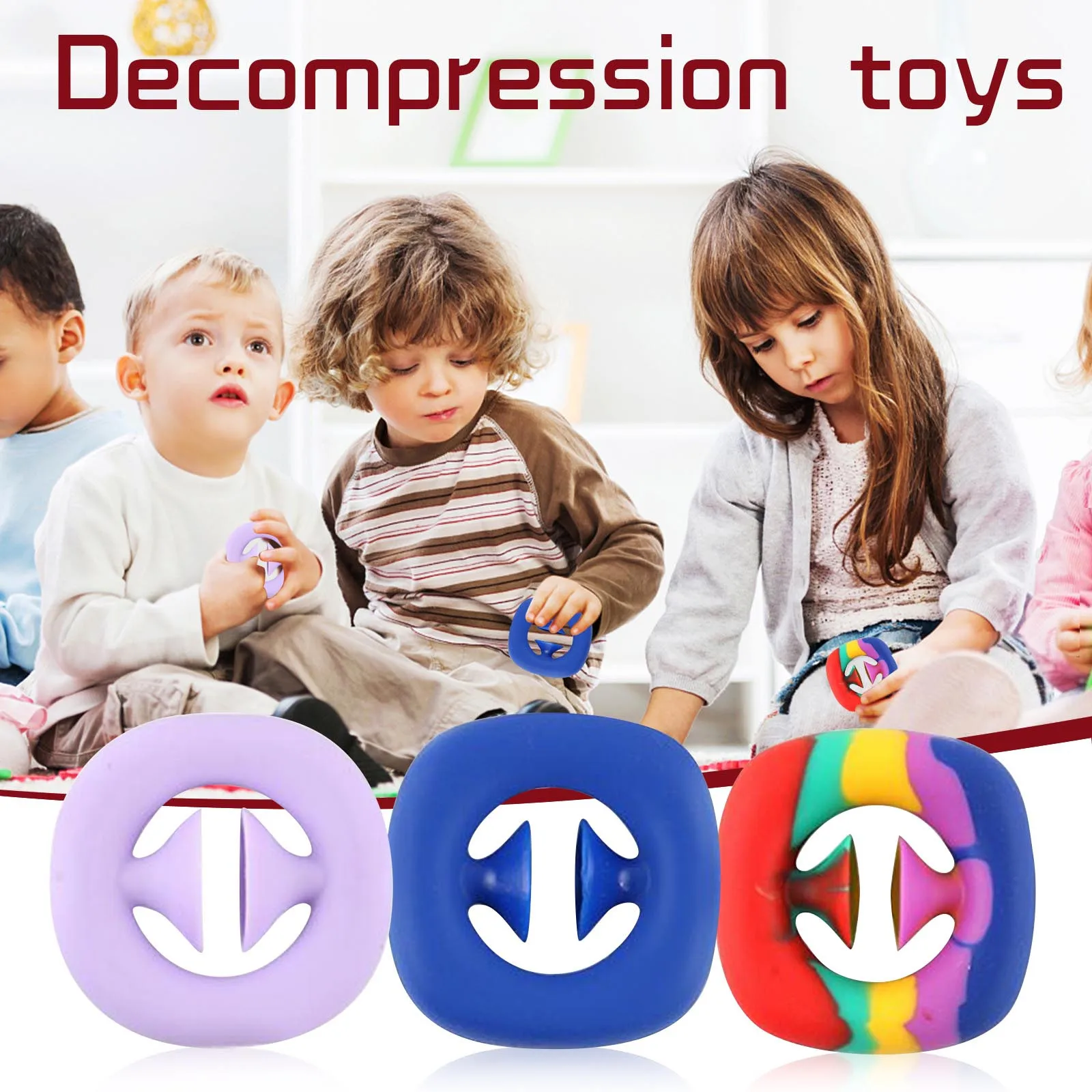 

3pc Creative Hand Grip Pressure Autism Special Needs Stress Reliever Anxiety Relief Toys Extrusion Sensory Toy Balls Pressure R5