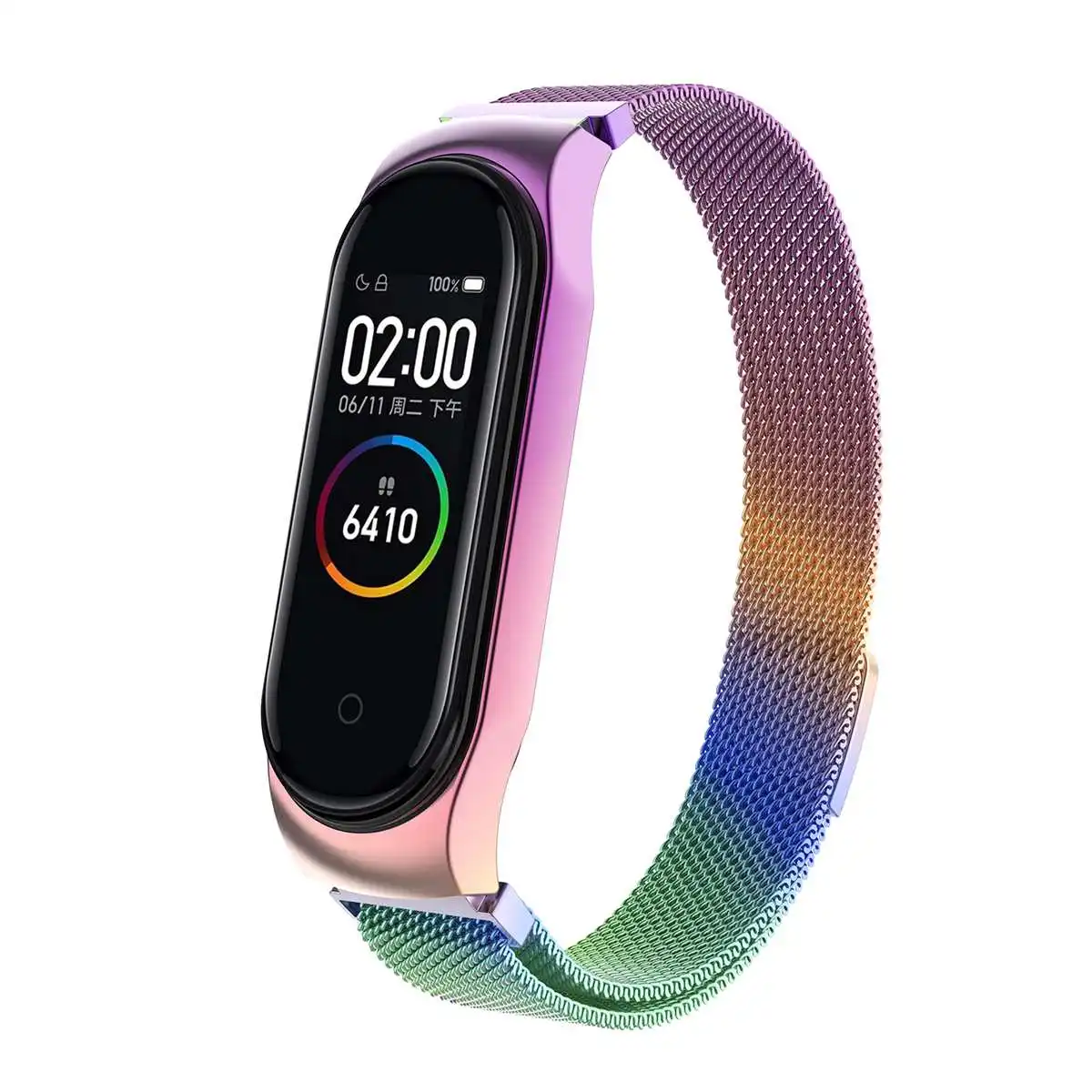 Для Xiaomi mi Band 4 и 3 Smartwatch Браслет mi lanese из нержавеющей стали металлический сменный ремешок для часов фитнес часы ремешок