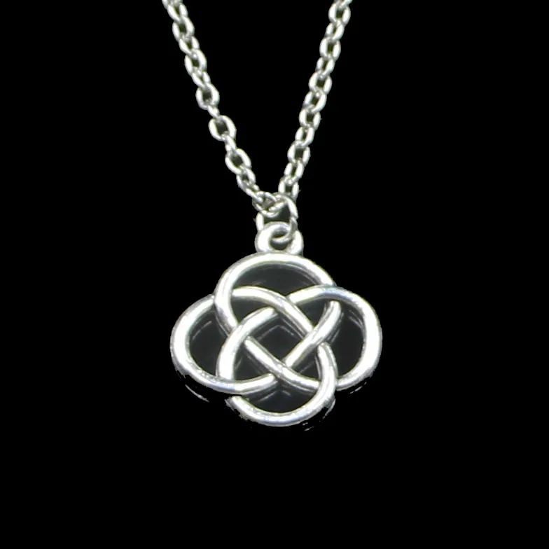 Мода 22*20 мм подвеска в виде китайского узла звено цепи ожерелье для женщин колье