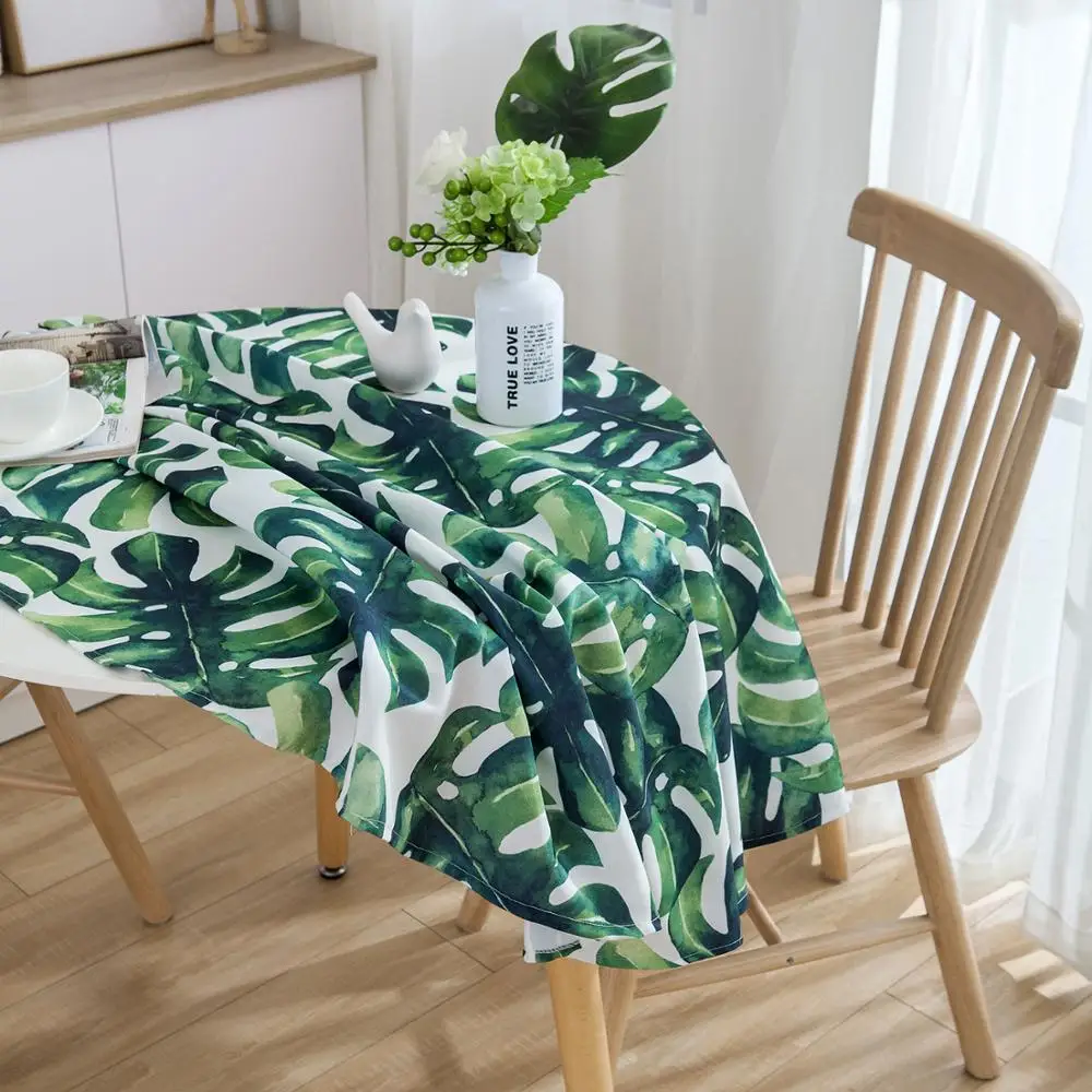 Круглый водонепроницаемый сад зеленый скатерти гостиная квадратный журнальный