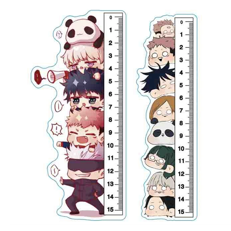

New Anime Jujutsu Kaisen Rulers Satoru Fushiguro Megumi Cartoon Acrylic Figure Model Ruler Stundent Stationery School Supplies