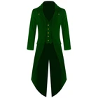 Xxxxxl xxxxl размера плюс средневековые мужские костюмы стимпанк винтажный пиджак-фрак Готический викторианский пальто