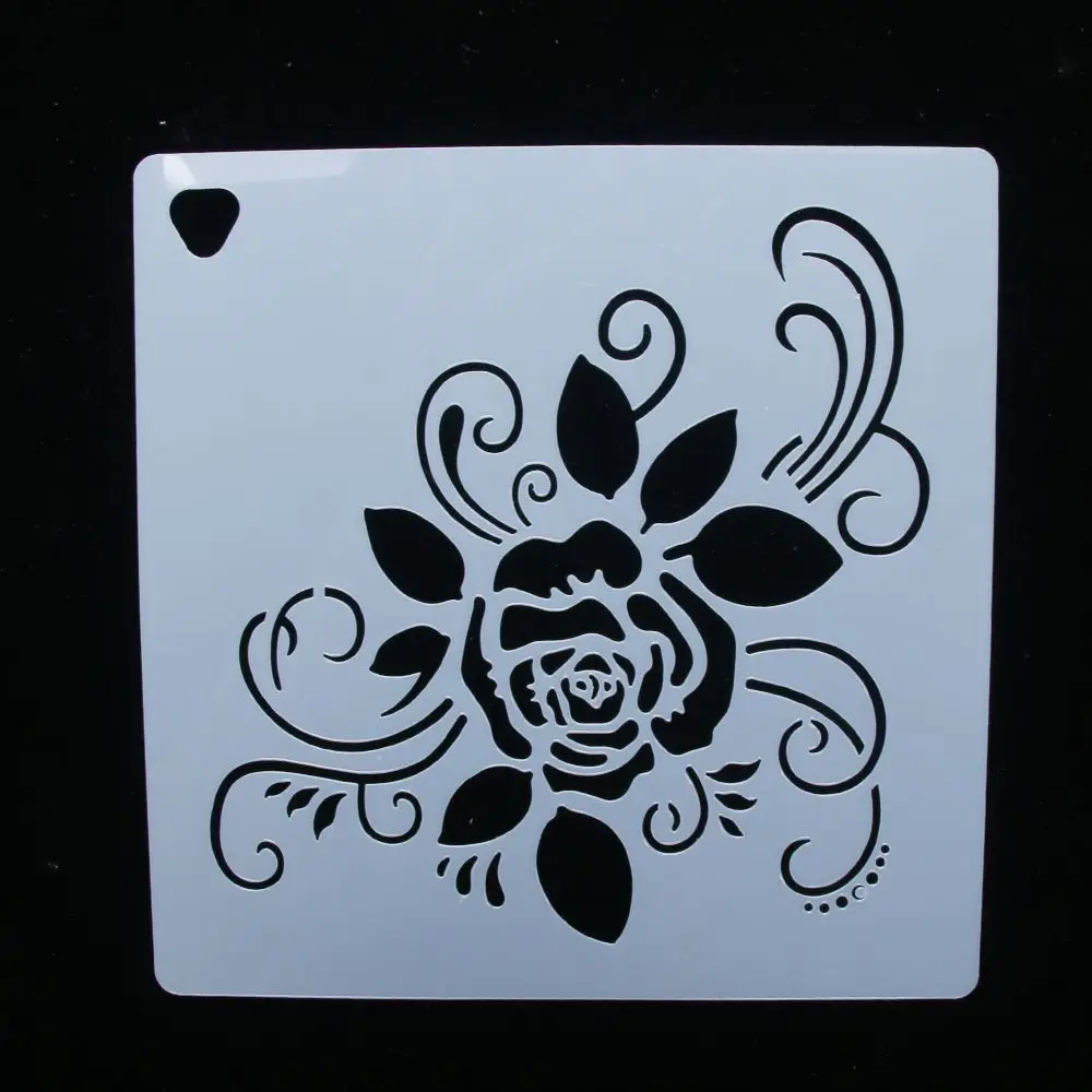 1 шт. розы многоразовые трафареты аэрограф живопись на холсте торт