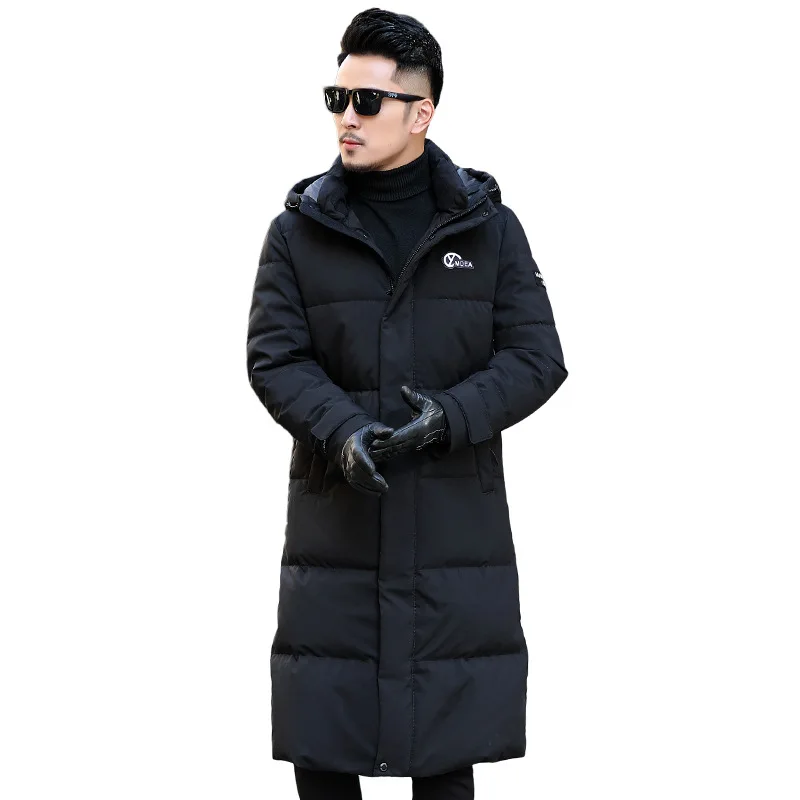 

long Long winter coats men over-the-knee sent to overcome with thick warm handsome coat hooded winter coat