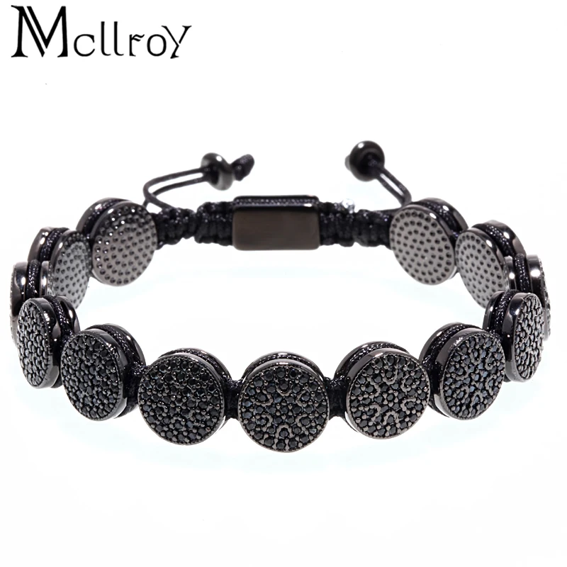 Mcllroy мужские браслеты с подвесками из круглого натурального камня медные