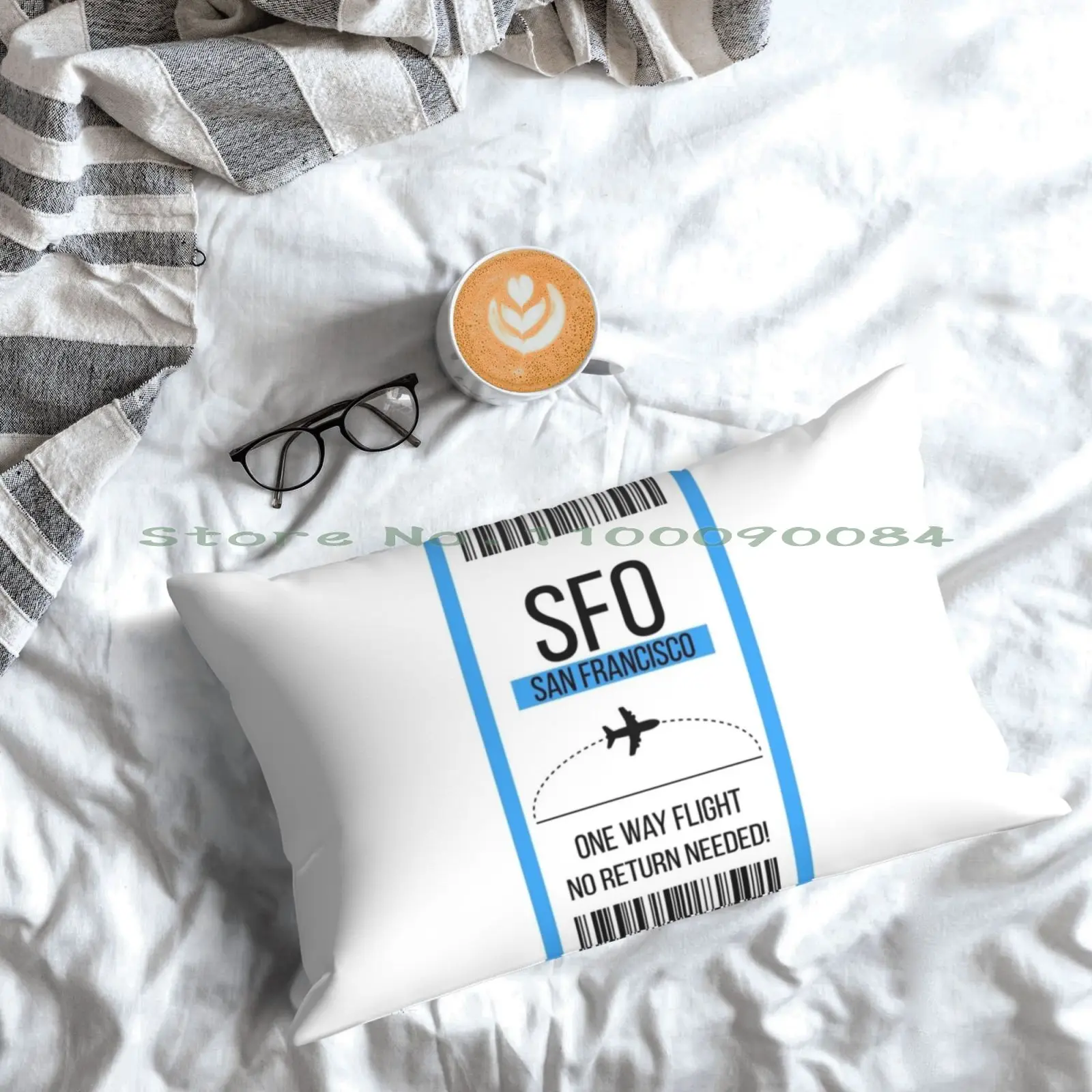 Односторонний билет в Сан-Франциско! Подушка для дивана спальни 20x30 50*75 Litecoin Ltc Women