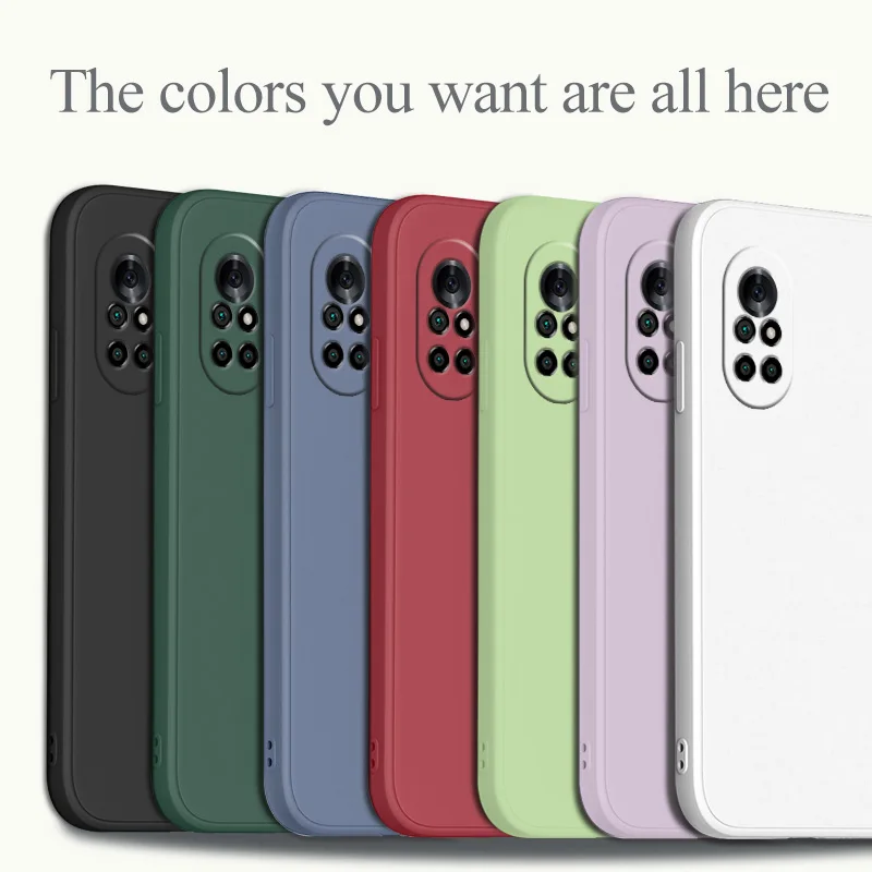 

Solid Color Phone Case For Huawei Nova8 8Pro 8SE Nova 7 7Pro 7SE 6 6se 5 5Pro 5Z 5I 5Ipro 5T 4 4E Liquid Silicone Cover