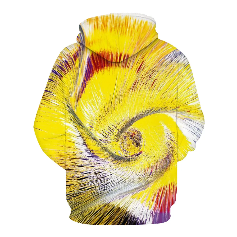 

2021 Pastoral Autumn Flame Letter 3D Digital Printing Loose Hooded Sweater 1