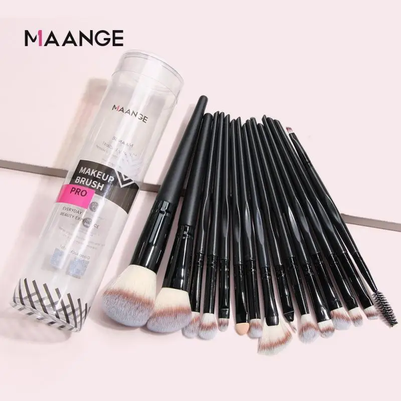 

Мягкие кисти для макияжа, 15 шт./компл., кисти для нанесения румян, основы, Женская Кисть для макияжа, косметический инструмент