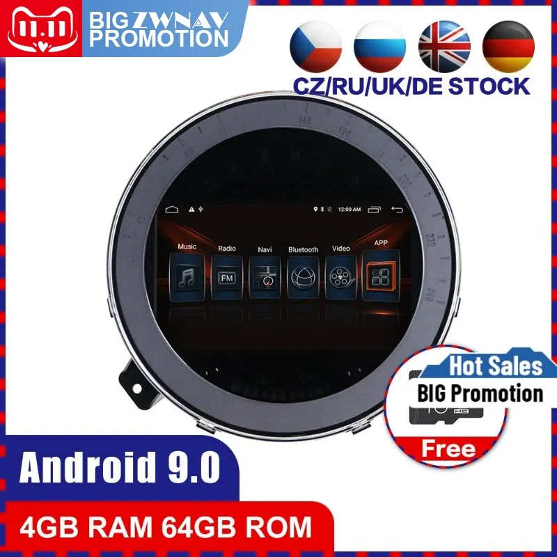 

4+64 touch screen Android 10.0 Car multimedia Player for Mini 2015 2016 2017 2018 2019 car Gps Navi radio video stereo head unit