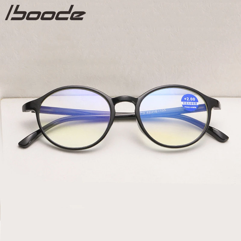 IBOODE круглые очки для чтения женские мужские анти синий светильник