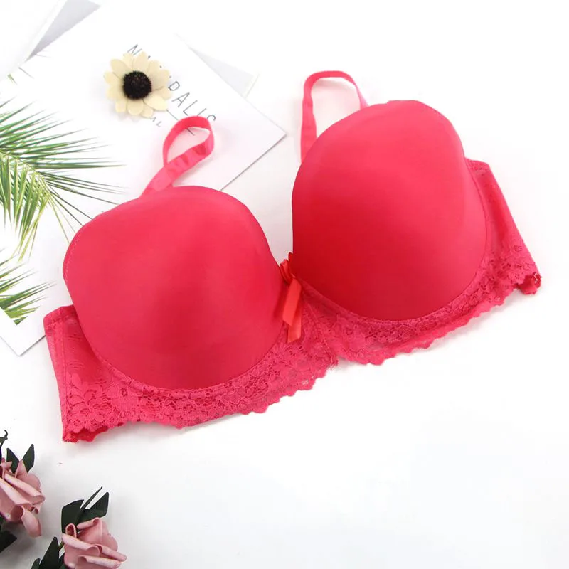 Бюстгальтеры для женщин; большие размеры; bh; супер отжимать Bralette; кружевной Короткий соблазнительный бюстгальтер; younggirl