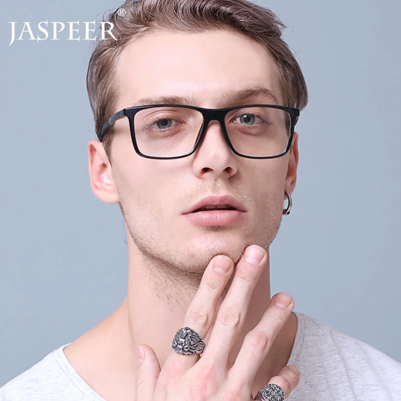 Мужская и Женская Ретро оправа JASPEER плоская зеркальная для очков модные очки с
