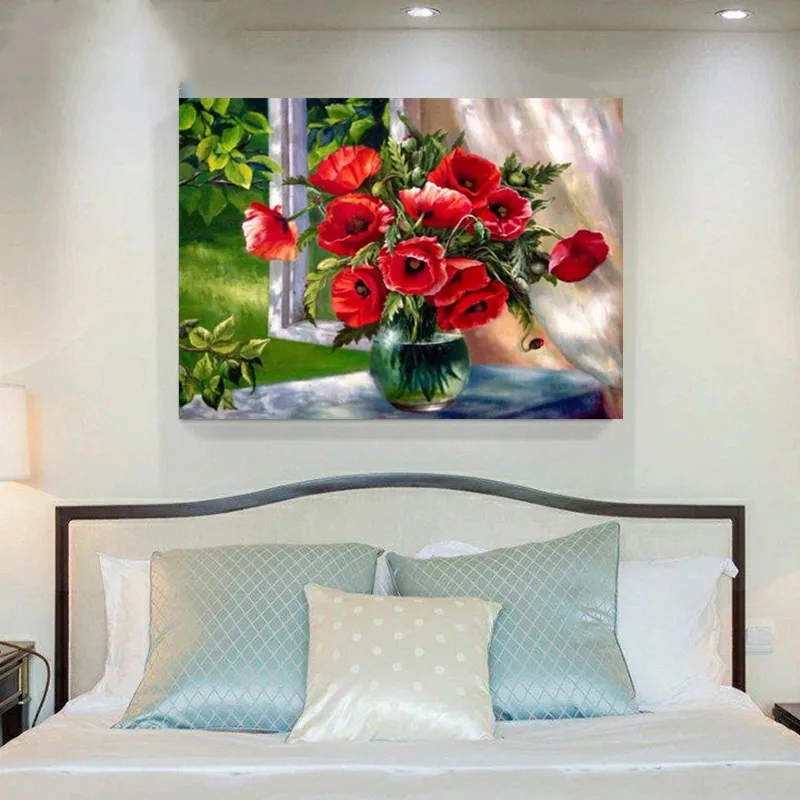 

5D DIY diamond painting flower cross stitch diamond painting pattern full round rhinestone home decoration