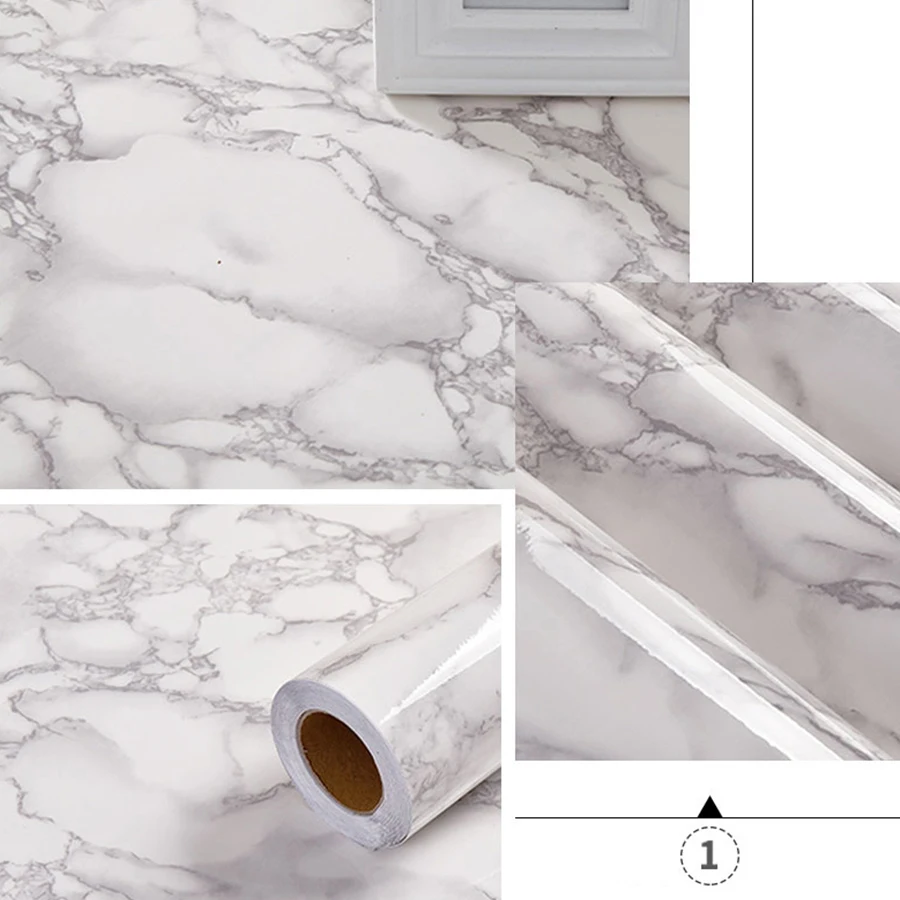 ПВХ Самоклеящиеся мраморные обои кухонная плитка плита водонепроницаемые