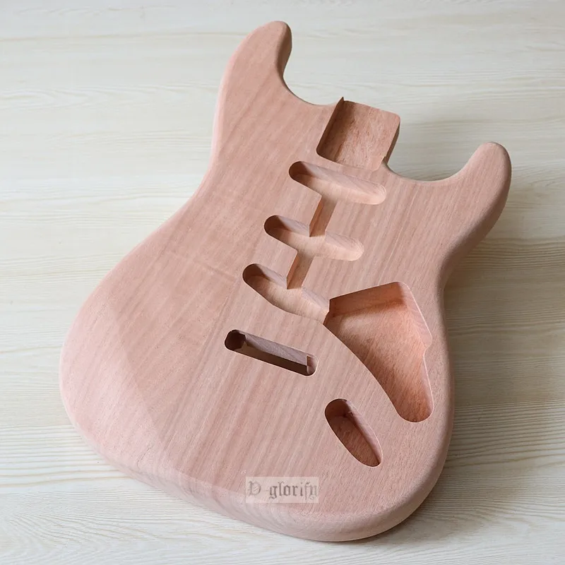neue ankunft st gitarre körper mahagoni holz elektrische gitarre körper natürliche farbe strat körper st gitarre barrel körpe