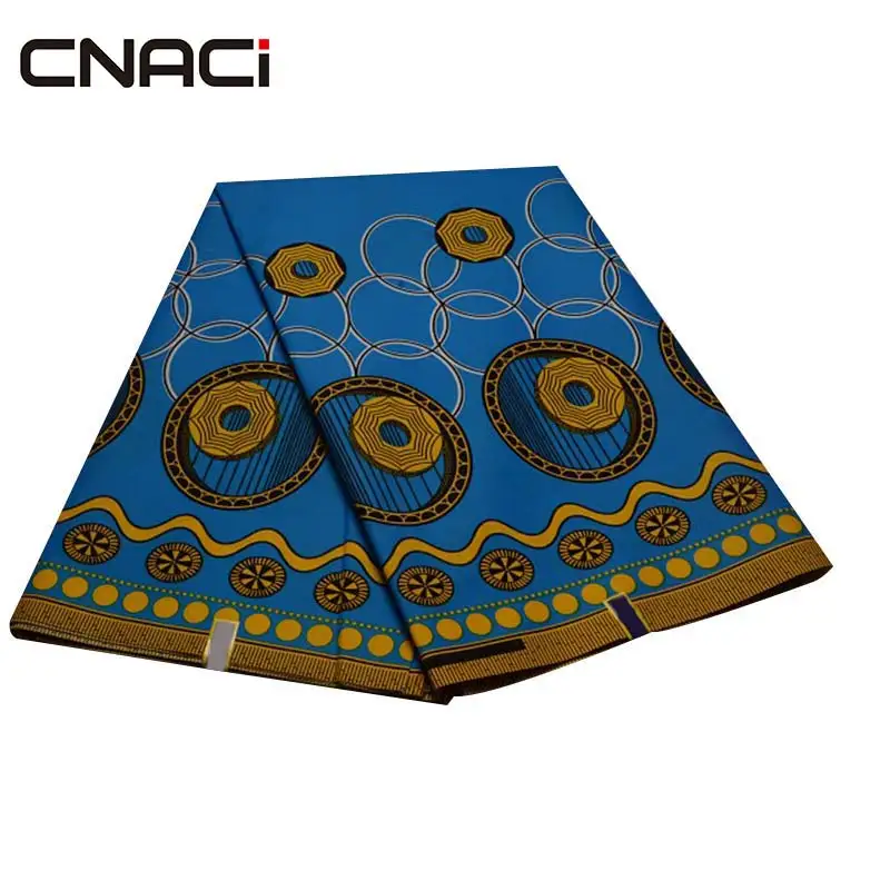 CNACI африканская текстильная восковая ткань Tissu Africain батик нигерийский воск Анкара ткань Африканский настоящий воск Принт 6 ярдов Tissus пэчворк