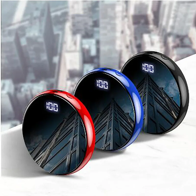 Портативное зарядное устройство на 10000 мА · ч мини Пауэр банк с зеркальным