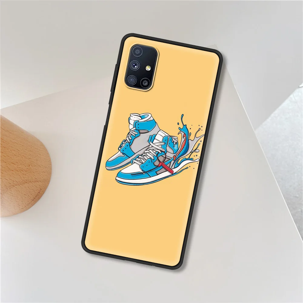 

Sneakers Silicone Soft TPU Coque for Samsung Galaxy M01 M11 M21 M31 M31S M51 A7 A9 2018 Luxury Phone Case Cover