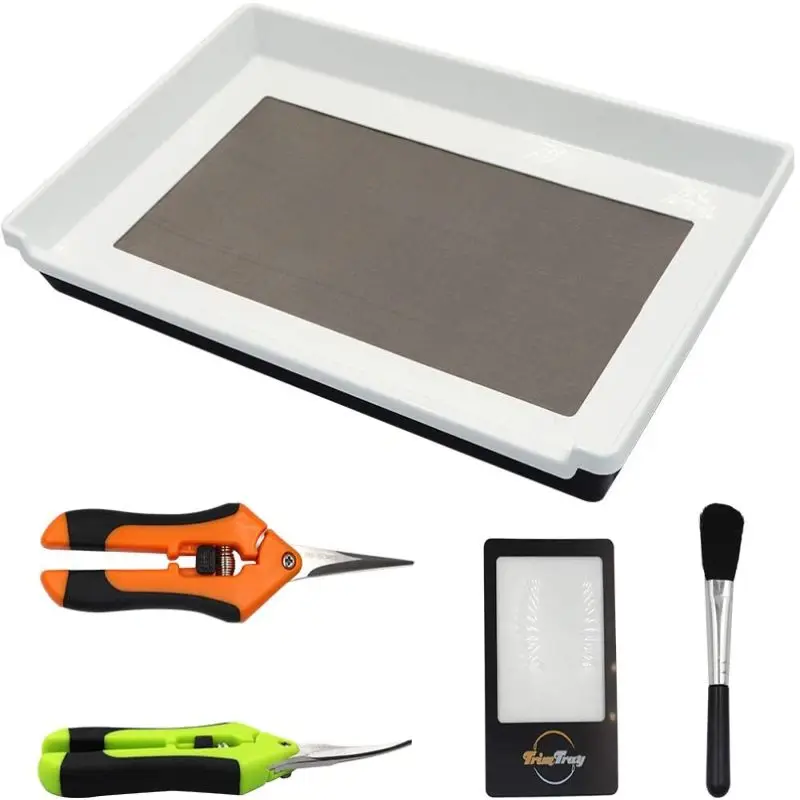 

Outdoor Harvest Trim Tray Trimming Bin Set Camping Harvest Collector Grow Trim Tray And Trimming Scissors Set For Buds And Herb