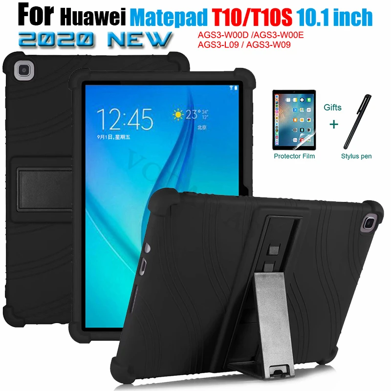 

Silicone 2020 new Shockproof Soft Back Case For Huawei Matepad T10S AGS3-L09/AGS3-W09 T10 10.1inch 2020 Tablet Funda stand cover