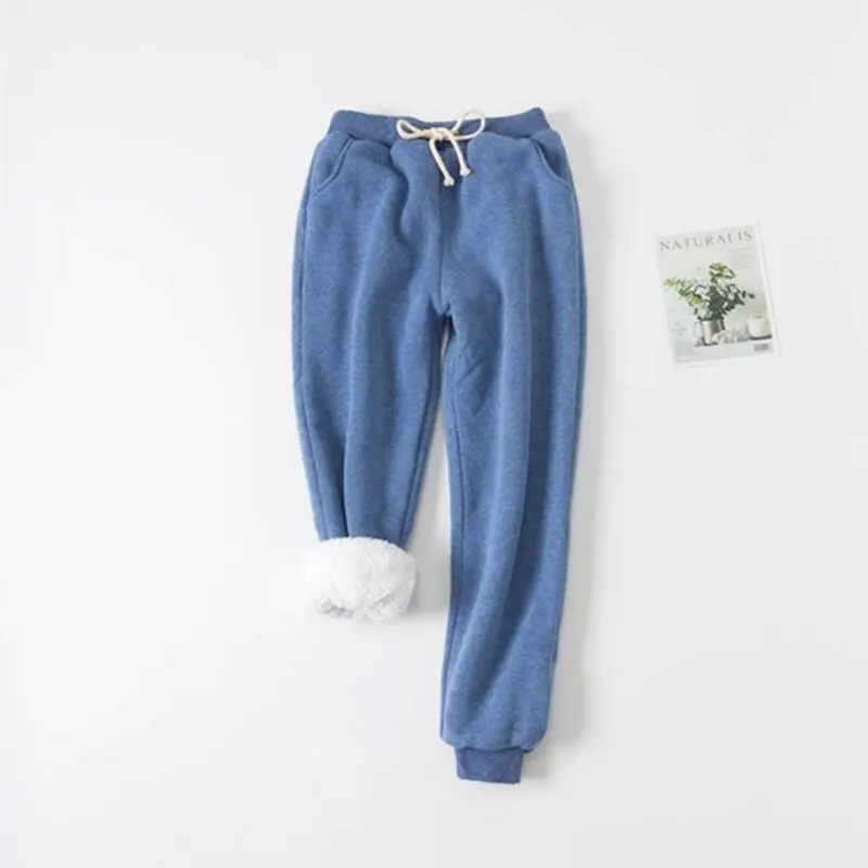 

Comfy Sweat Pants Autumn Winter Women Fleece Sweatpants Trousers Casual Thick Velvet Loose Cashmere Sweatpants Tracksuit