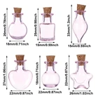 5 шт., маленькие стеклянные пробковые банки для образцов