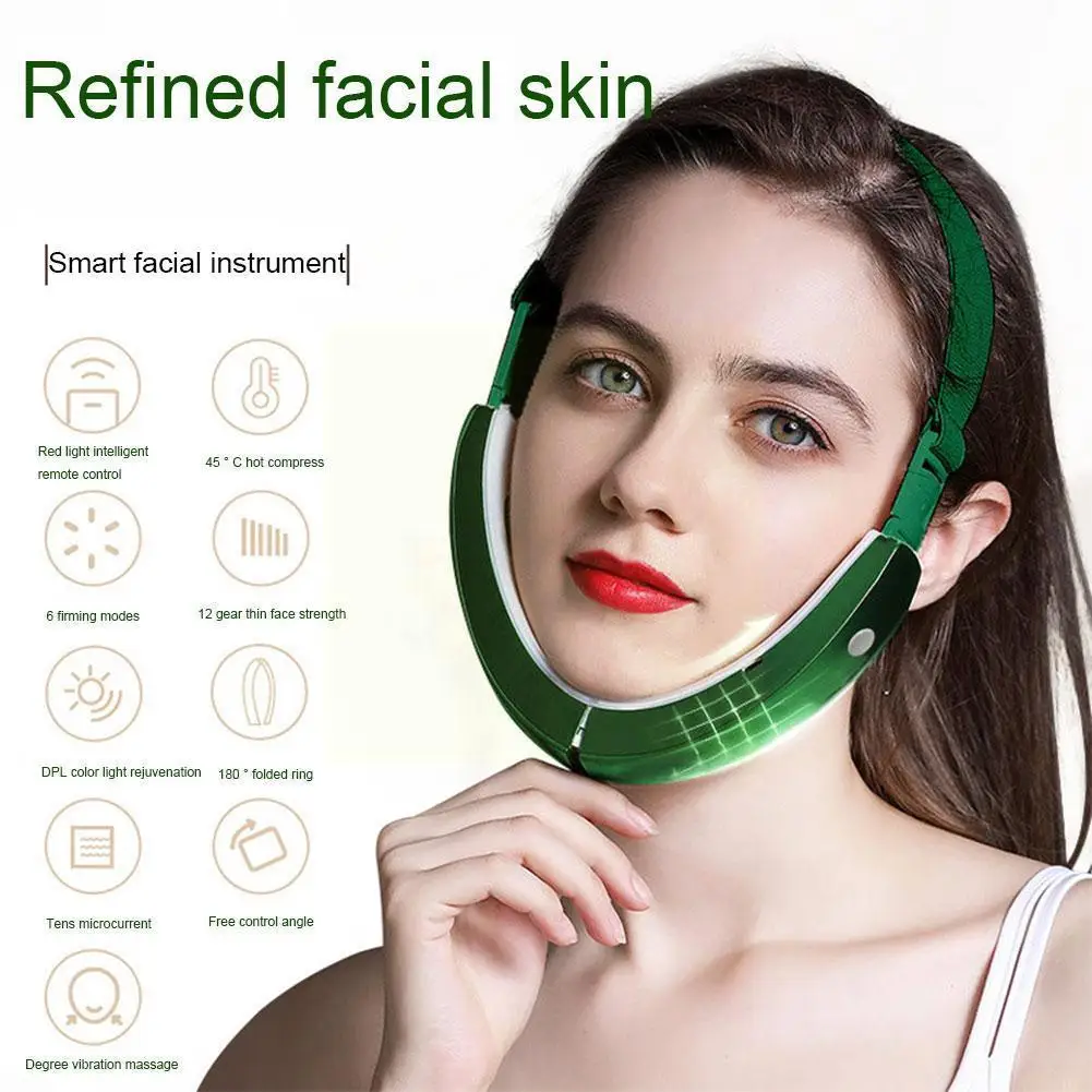 

V-shaped Massager Remote Electric Heating V Shaping Massage Device Microcurrent Belt Lifting Face Lifting Face Vibra N2h9