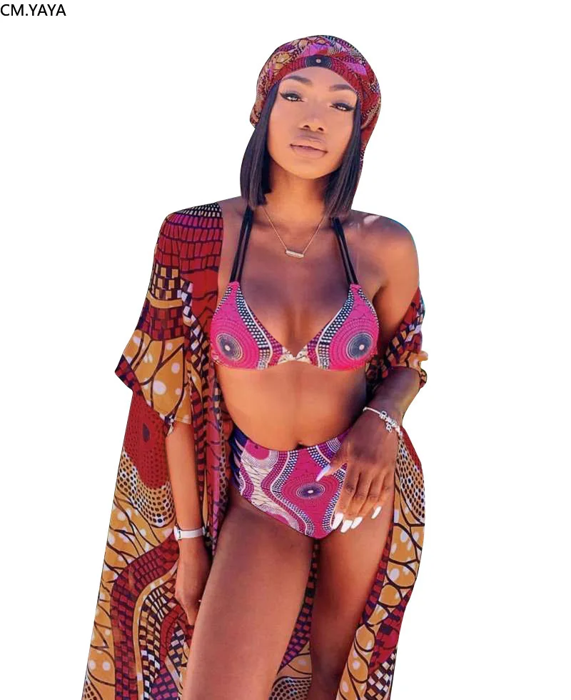 2019 женская летняя черная с дырками печать Холтер барная столешница трусики плащ