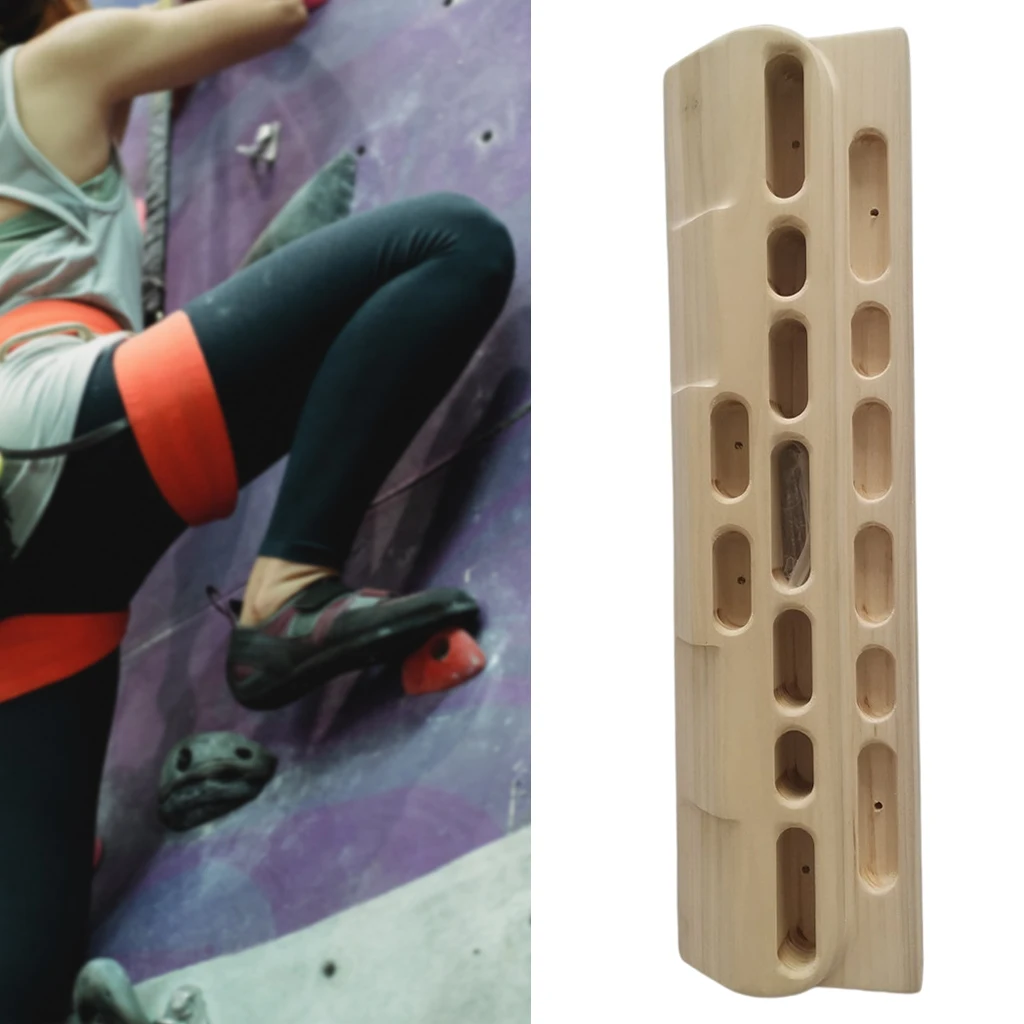 

Wooden Climbing Hangboard Jugs Fingerboard Wrist Hand Pinch Grip