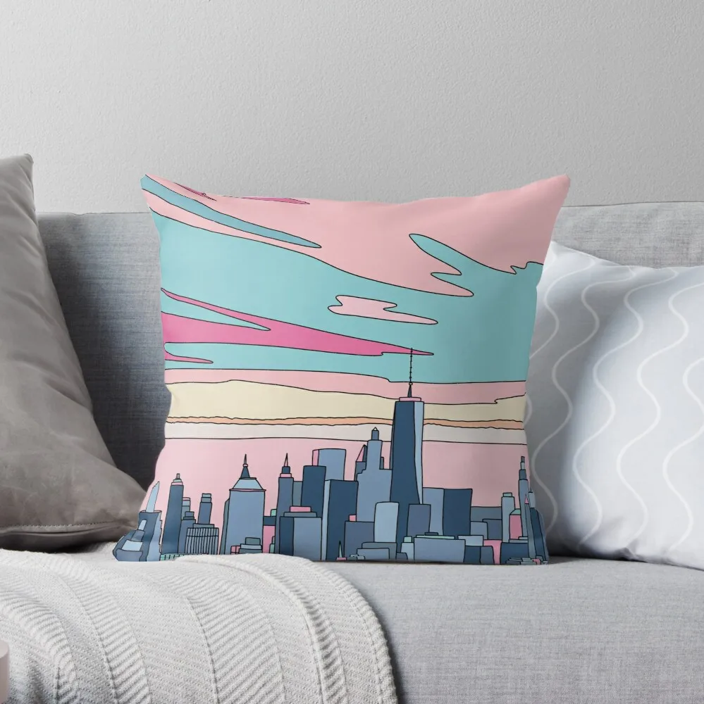 

City sunset by Elebea Throw Pillow Pillow Case Polyester Home Decora Pillowcases Throw Pillow Case kussensloop almohada poszewka