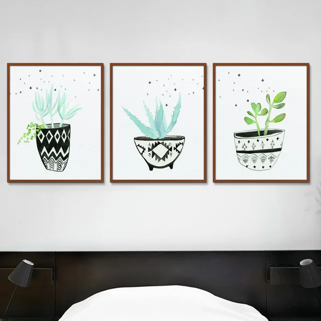 Мультфильм скандинавского стиля является чистым и свежим зеленым растением в