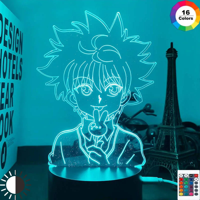 3d светодиодный светильник kilua Hunter X ночник для спальни милый акриловый подарок на