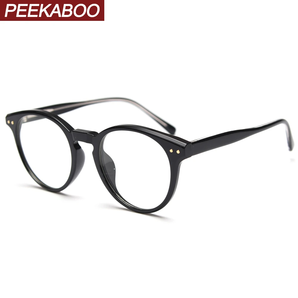 

Женские и мужские очки Peekaboo TR90, очки из оптического ацетата с круглой прозрачной оправой, прозрачные линзы, высокое качество, зеленый и сини...