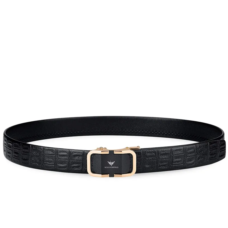 Мужской ремень из натуральной кожи WILLIAMPOLO Роскошный дизайнерский золотистого