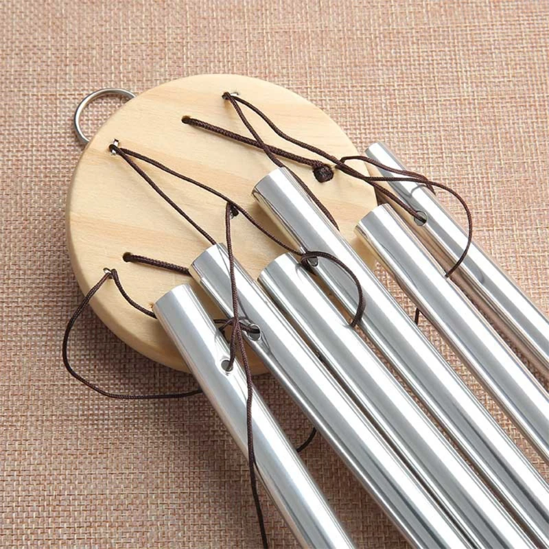 

Classic Solid Wood Aluminum Tube Creative Metal Wind Chime Hanging Decoration Home Shop Decoration Craft Gifts