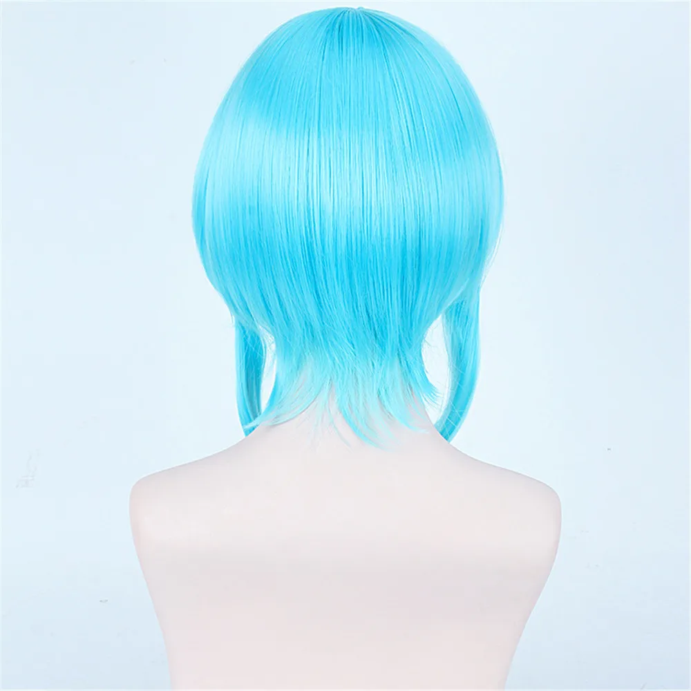 50 см короткий ледяной синий парик меч искусство онлайн косплей Синон/Асада Сино
