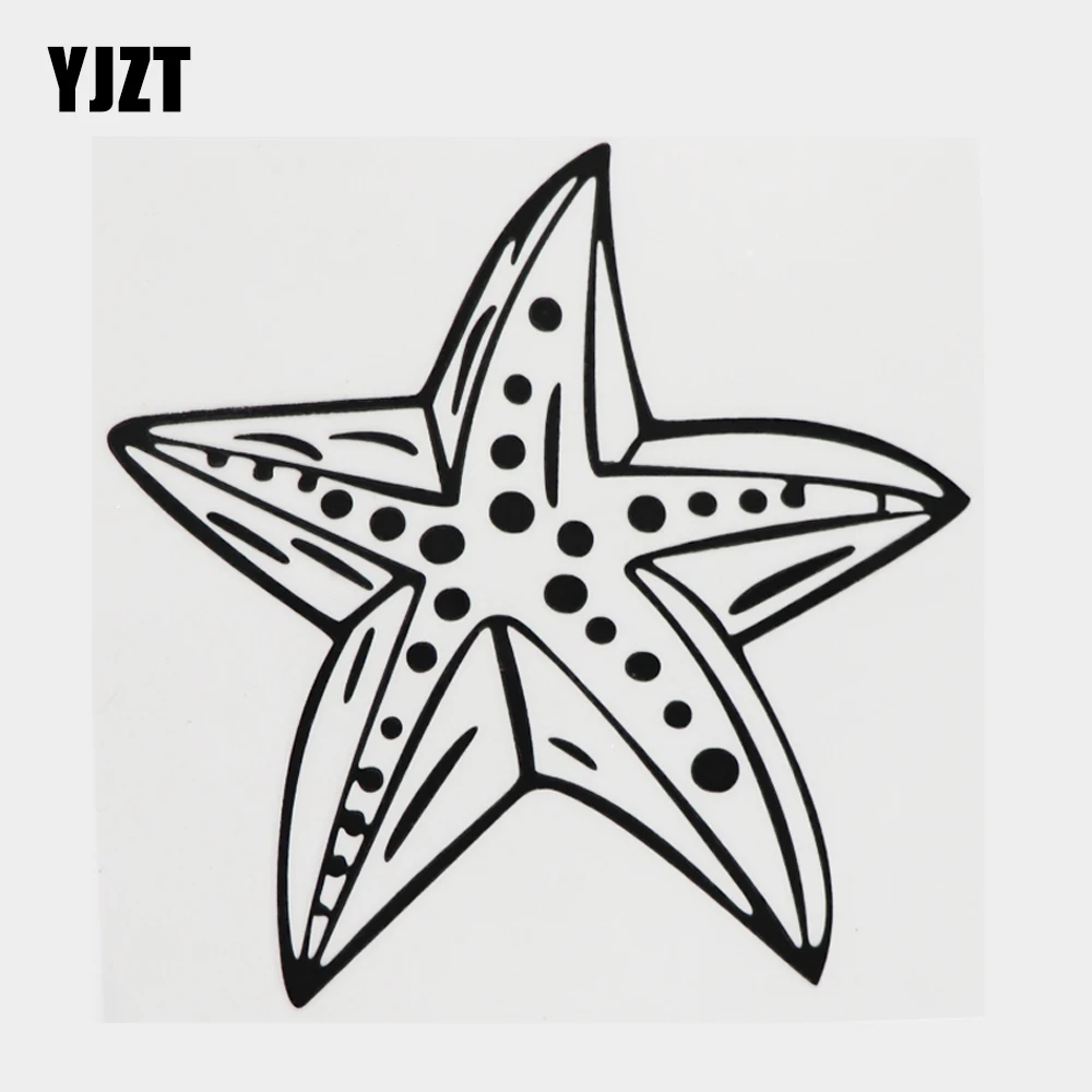 

YJZT 14.4CM×14.3CM Beautiful Marine Animal Pattern Starfish Car Sticker Vinyl Decal 18A-0515