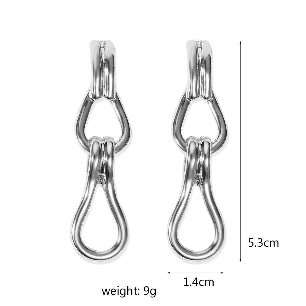 Женские серьги-подвески SOHOT в готическом стиле с застежкой-молнией золотистые